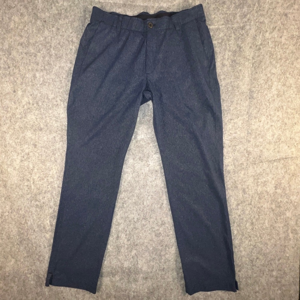 Under Armour Men's Golf Pants Blue Heather Straight Leg 36x32 RN96510